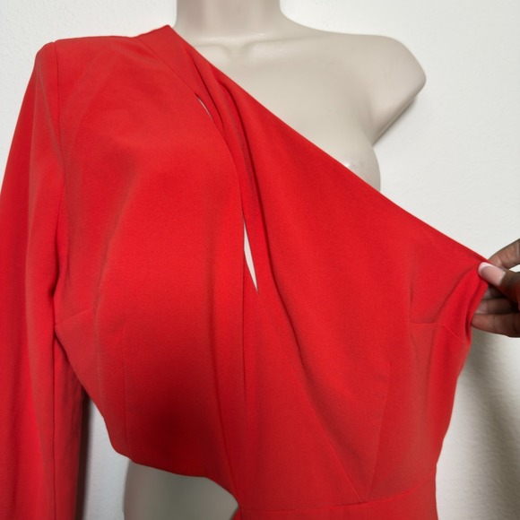 Sergio Hudson Women Jumpsuit XL One Shoulder‎ Cocktail Party Event Wide Leg Zip - Picture 3 of 11